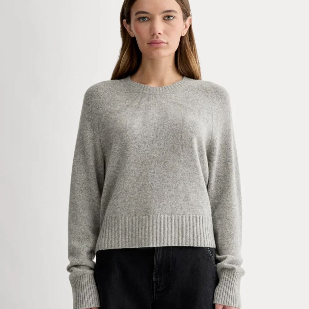 Everlane The Boxy Crew in Cashmere - Size L